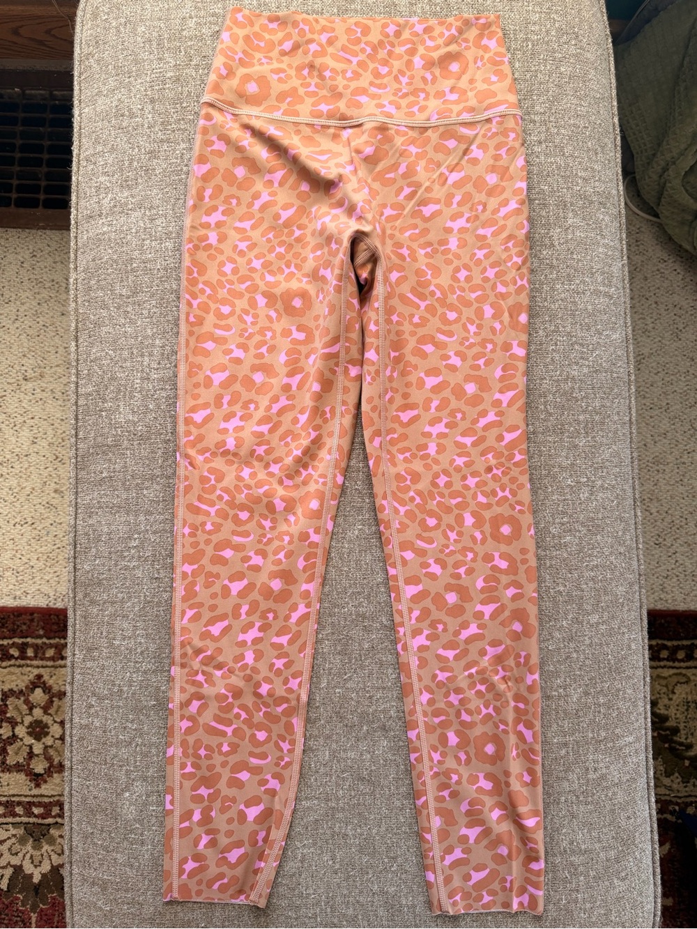 aerie Pink and Tan Leopard High-Rise Leggings